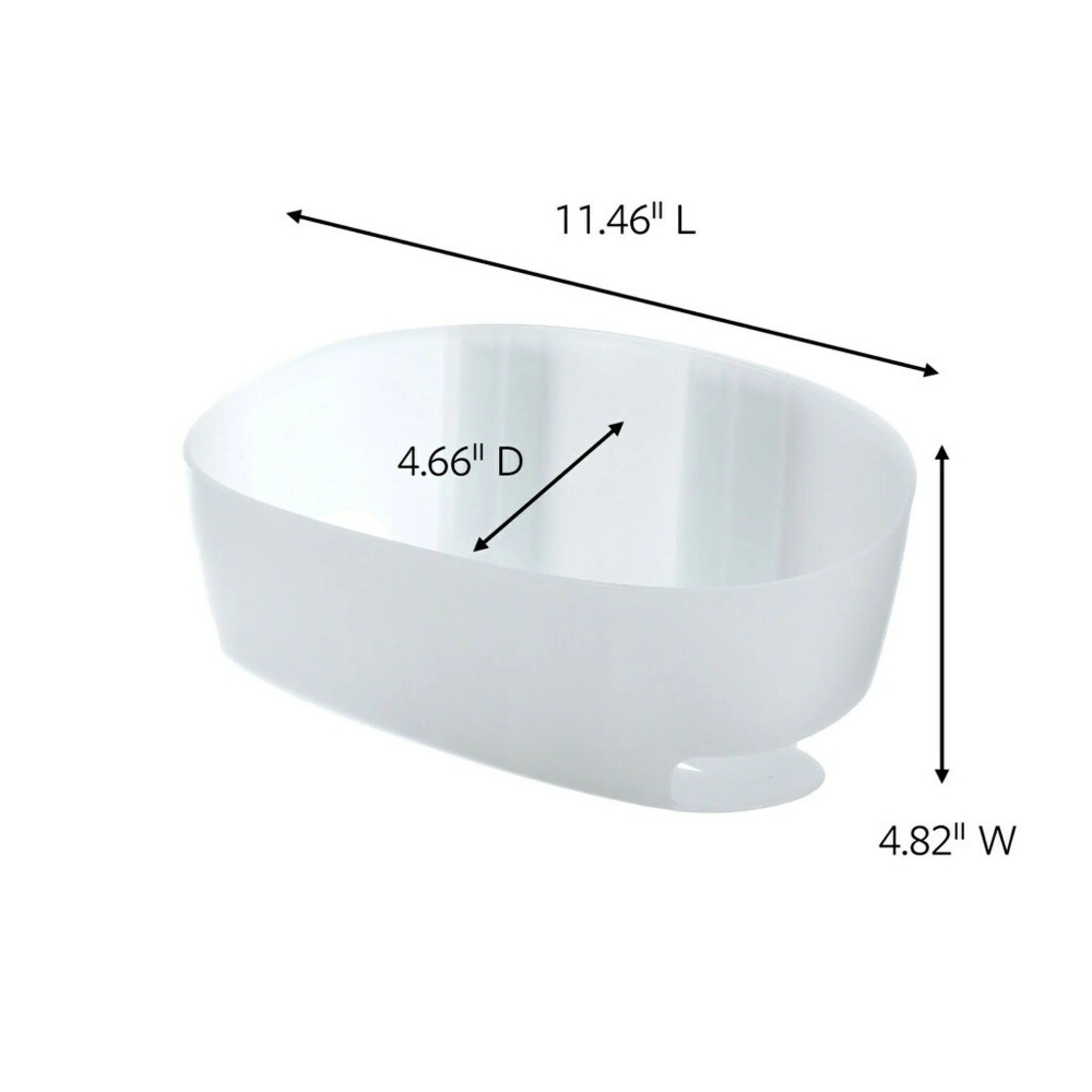 Frosted with Adhesive Strips Large Bathroom Organizer with