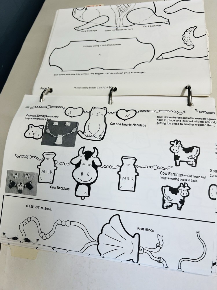 Woodworking Pattern Club And Scroll Saw Pattern 3-Ring Binder 97 Patterns