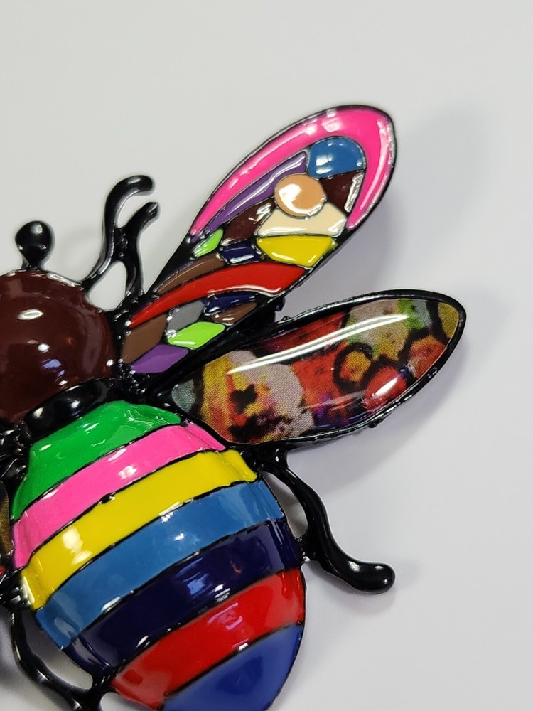 Butterfly Brooch Pin Large Size Multi-Color