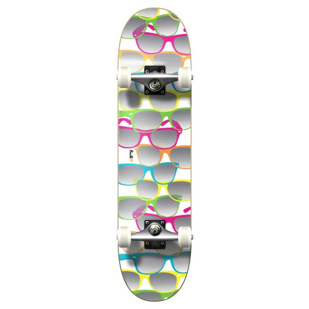 Yocaher Graphic Complete Skateboard - Shades White