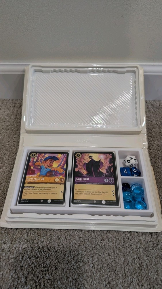 Disney Lorcana VHS Style Deck Box Storage with Dice!