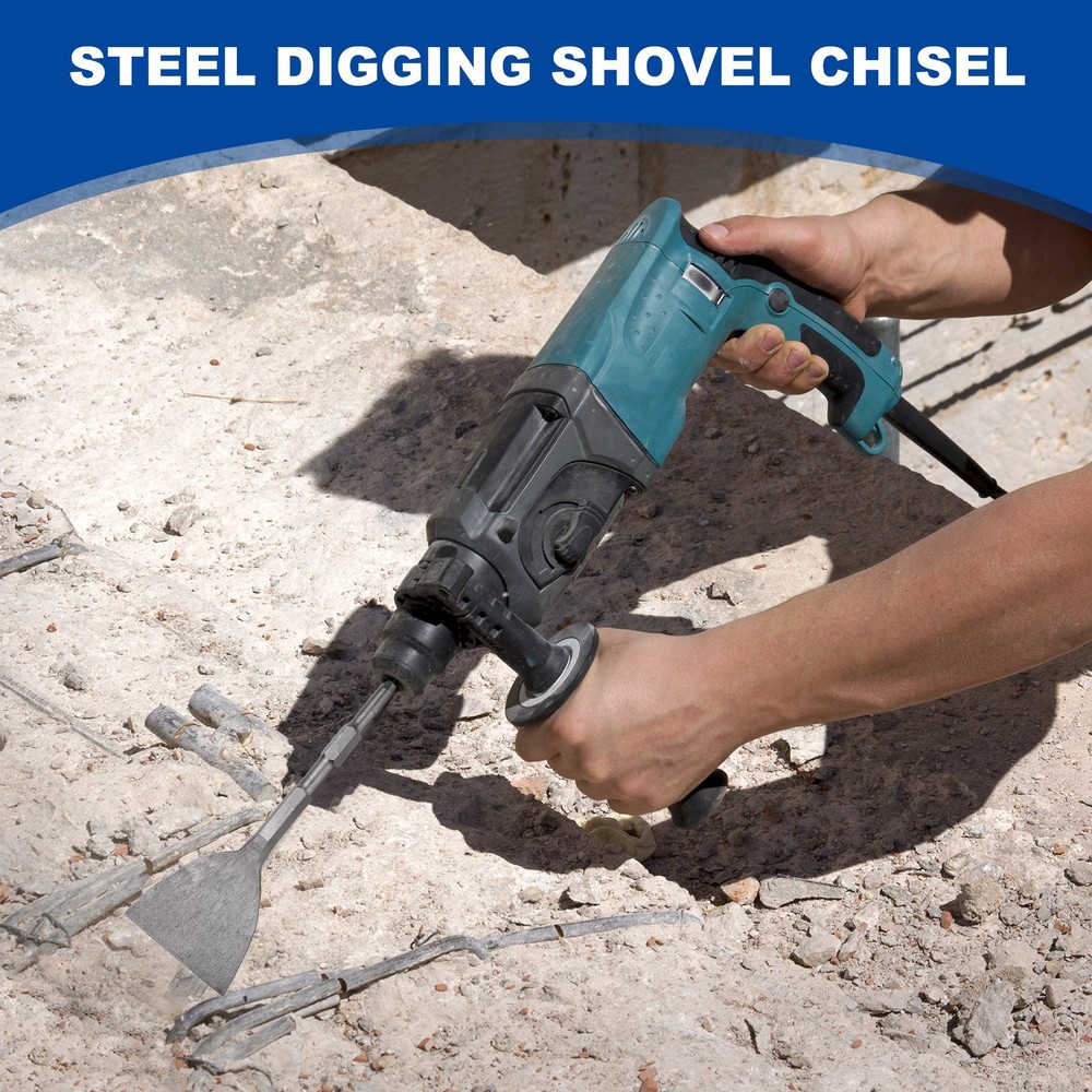 Floor Scraper Chisel Hex Shank Steel Digging Shovel Chisel Width 102mm