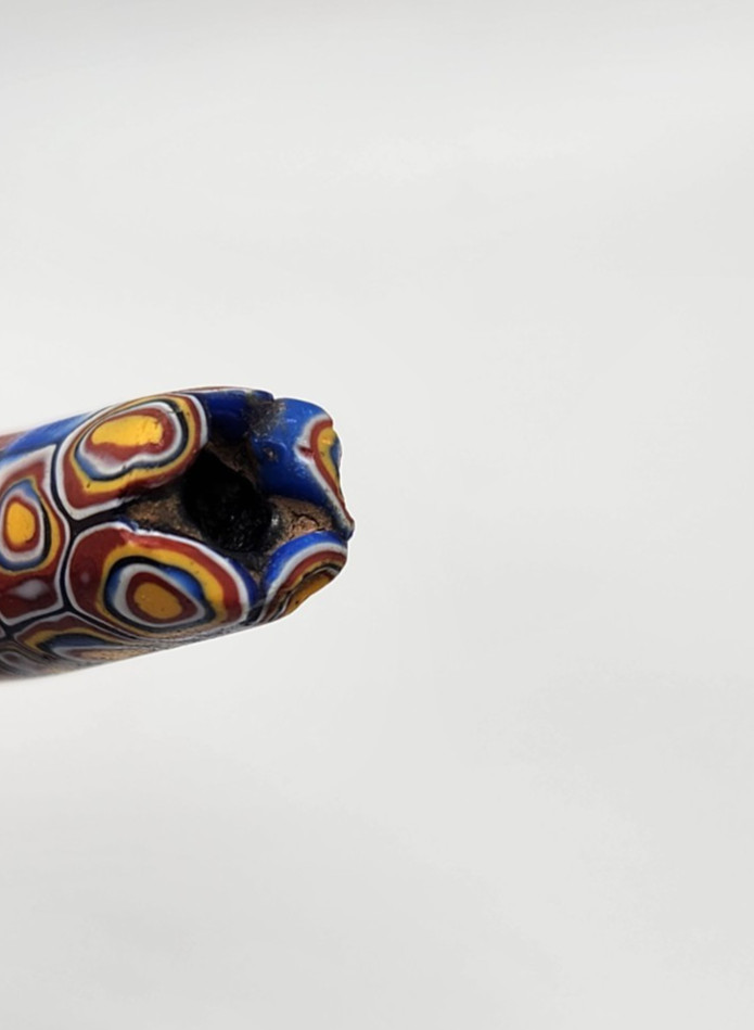 African Trade Bead Elbow Millefiori