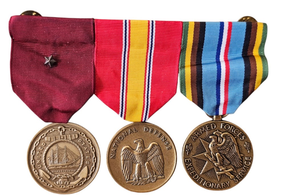 Vintage US Navy Mounted Medals