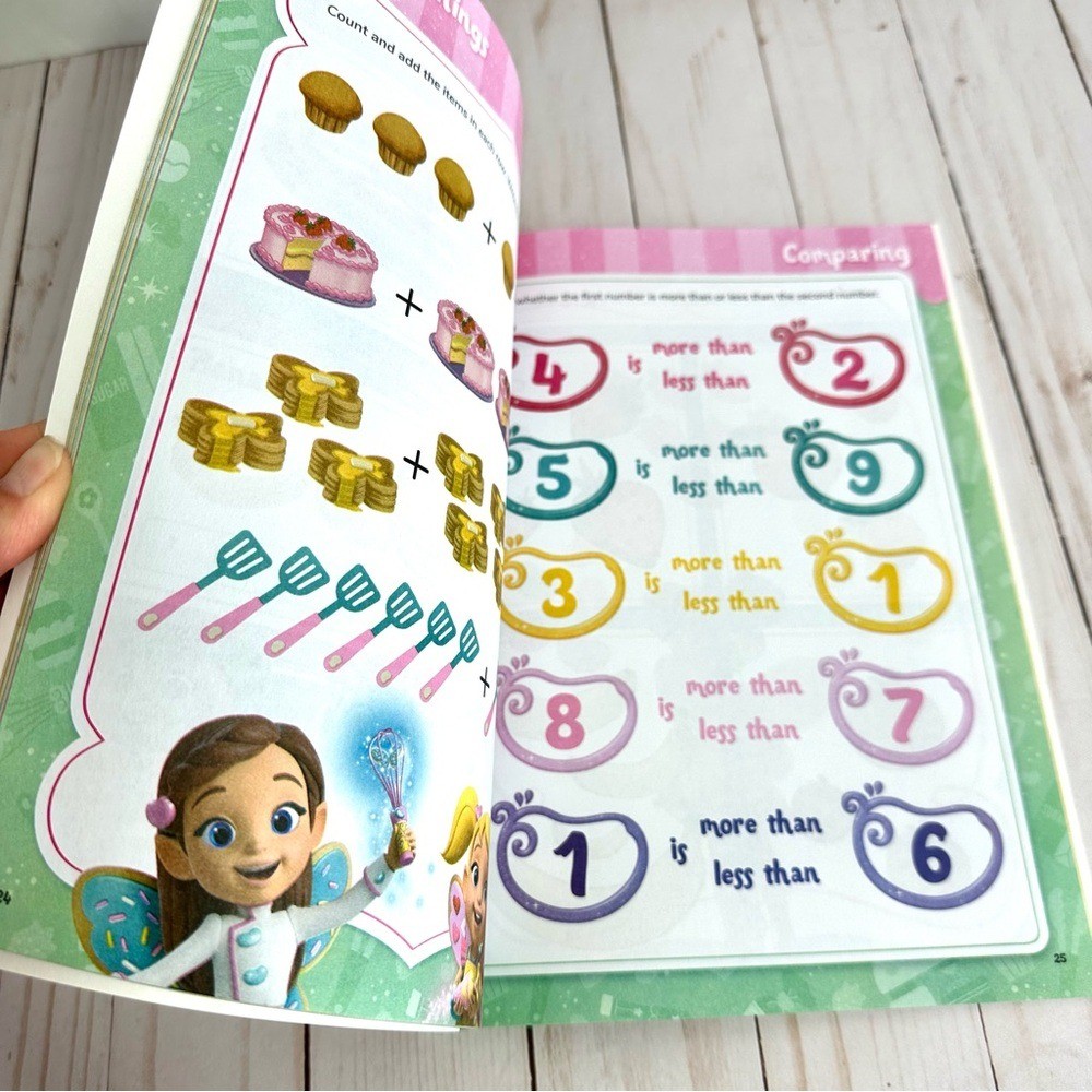 Bundle of 2 Kids Pre-K Learning Workbooks Math Basic Concepts & ABC Dot-To-Dots