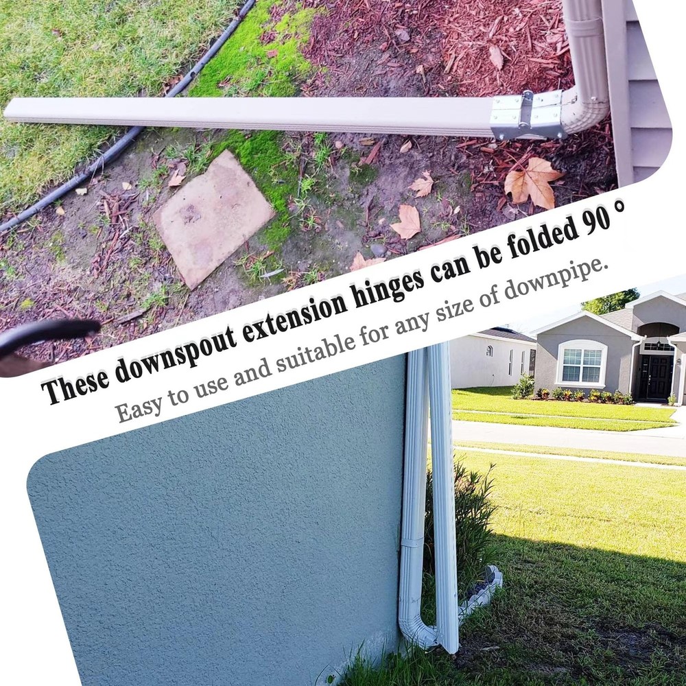 IGIUA Gutter Downspout Flip-Up Hinge, Gutter Extension Hinge (8 Pack)