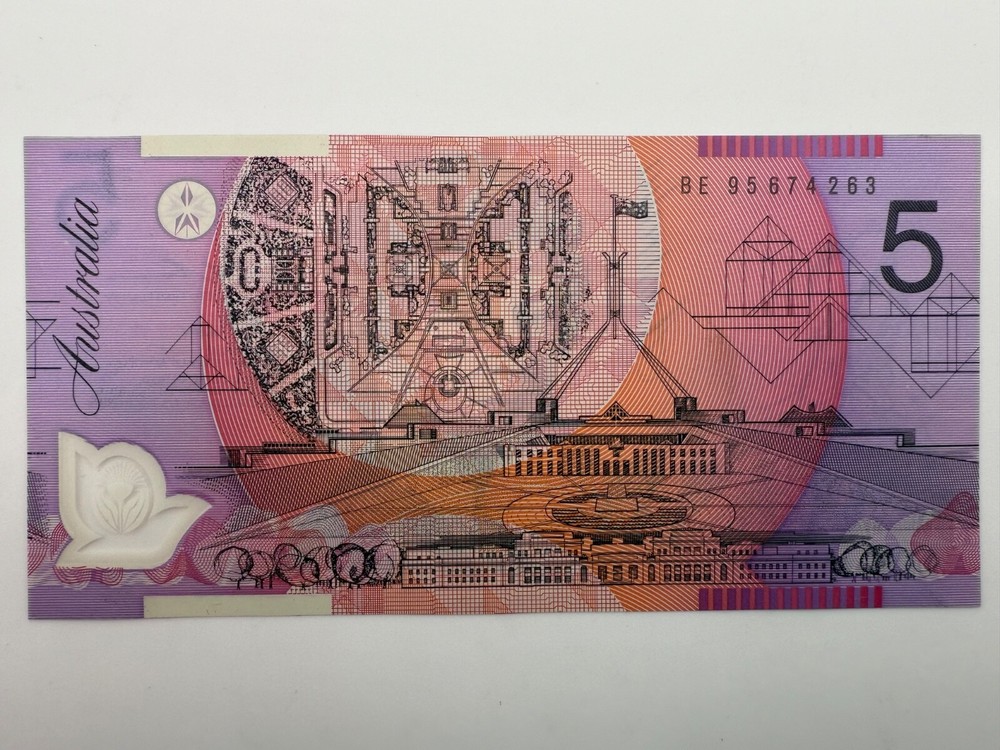 1995 Australia 5 Dollars P51a Polymer UNC Banknote SPC656