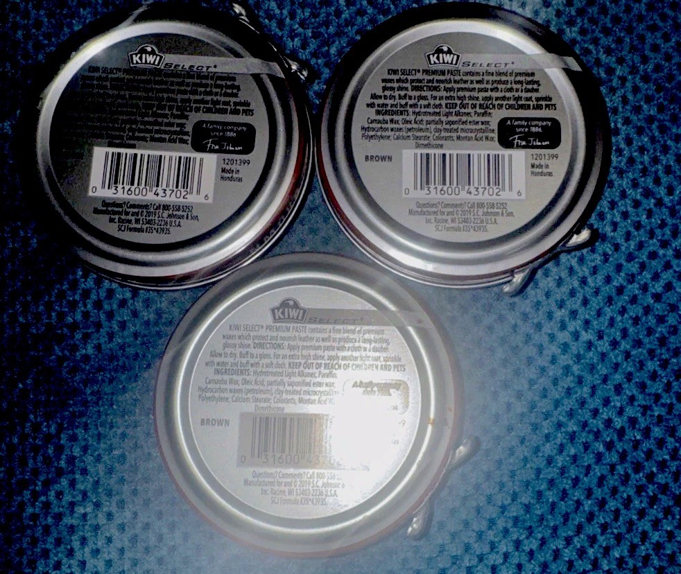 3 Pack Kiwi Select Leather Premium Paste 1⅛oz. Black