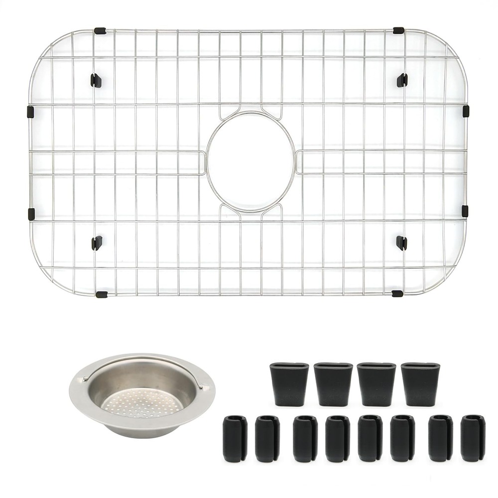 Kitchen Sink Grid 26-1/8"x14-1/4 - Heavy Duty Kitchen Sink Protector with Bui...