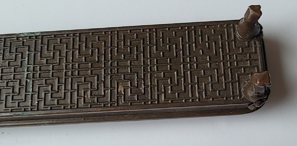 Antique Rectangular Bronze Horse Incense Burner 长方形群奔马青铜熏香炉 j8