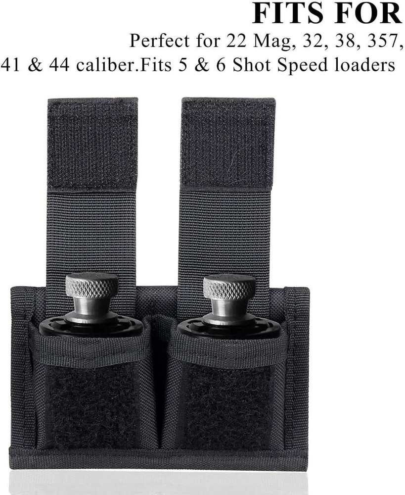 MetaXTac Speed Loader Pouch Case Holder Nylon Tactical Double Black