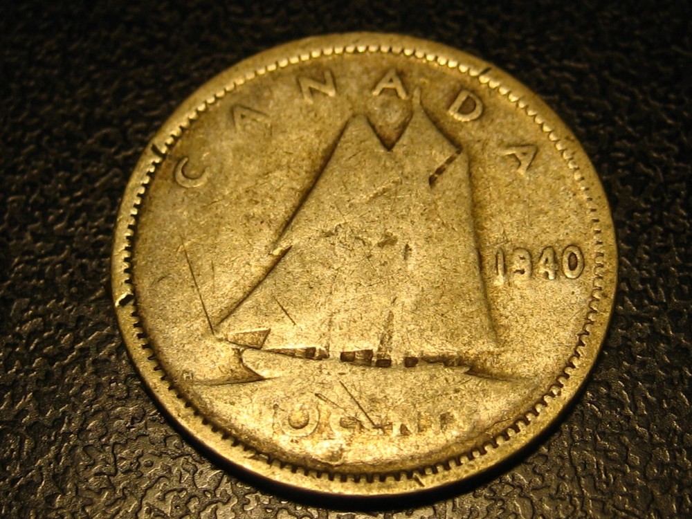 1940 Canadian Dime