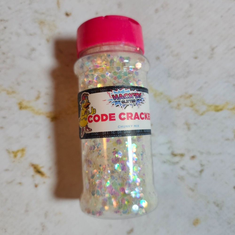 ✨ The Glitter Guy Hack’d Collection – Code Cracker | White Rainbow Shimmer Chunk
