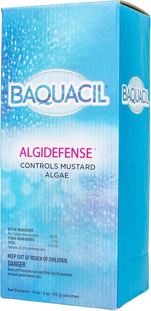 Baquacil 84346 AlgiDefense 8ct Mustard Algae Control Granular Pool Algaecide