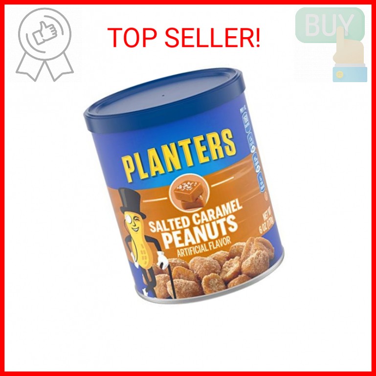 Planters Salted Caramel Flavored Peanuts (6 oz Jar)