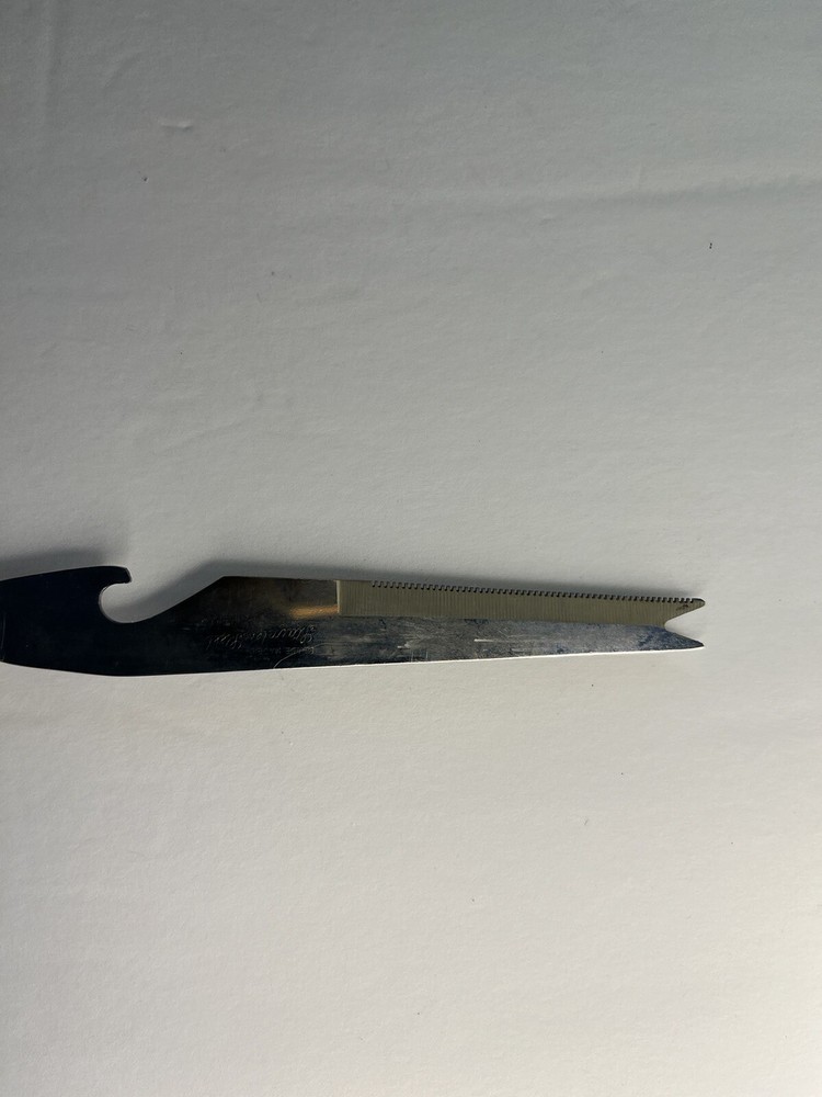 Vintage Sheffield Bakelite Handled Cheese Knife Fork End Stainless Steel Barware