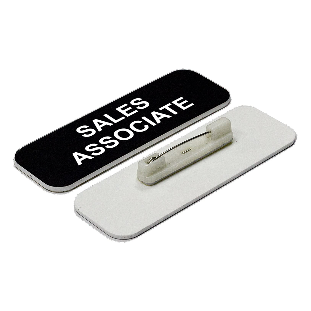Sales Associate 1 x 3" Name Tag/Badge, (3 Pack)