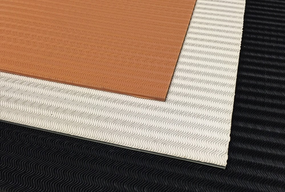 SoleTech Wavy Rib Soling Sheets - 15" x 30" - White - 12 Iron