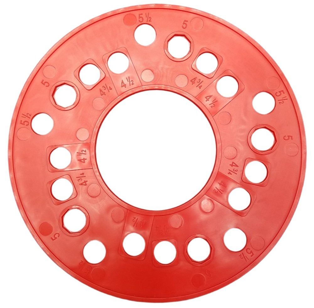 Dexter Trailer Wheel Bolt Pattern Measuring Tool Circle Template 5 Lug SAE