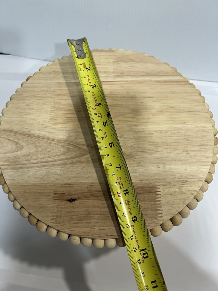 Round wooden cake stand