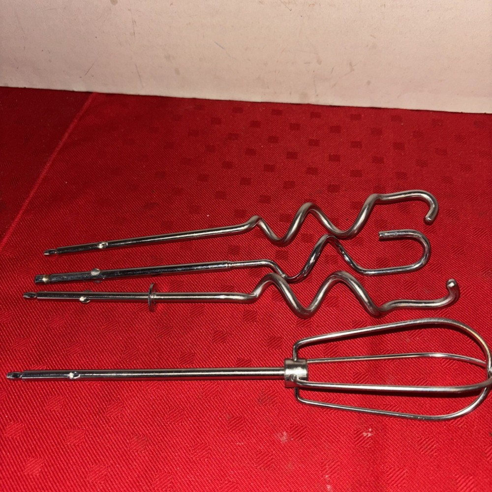 4 Mixer Attachments Including Dough Hooks