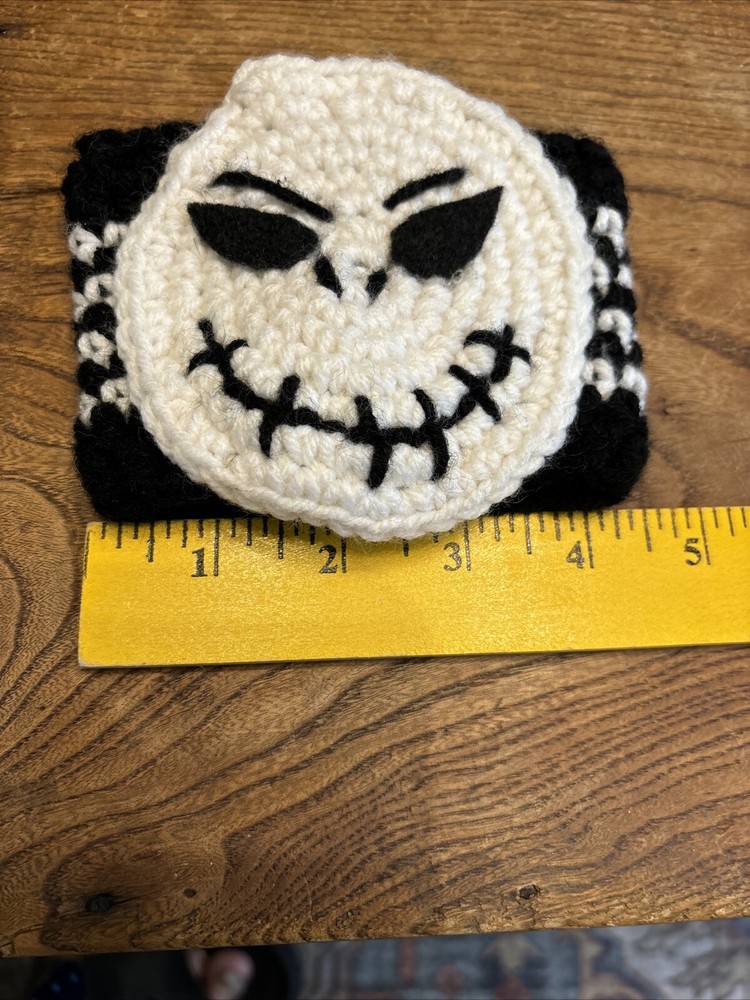 Jack Skellington Handmade Crochet Coffee Warmer (only)*