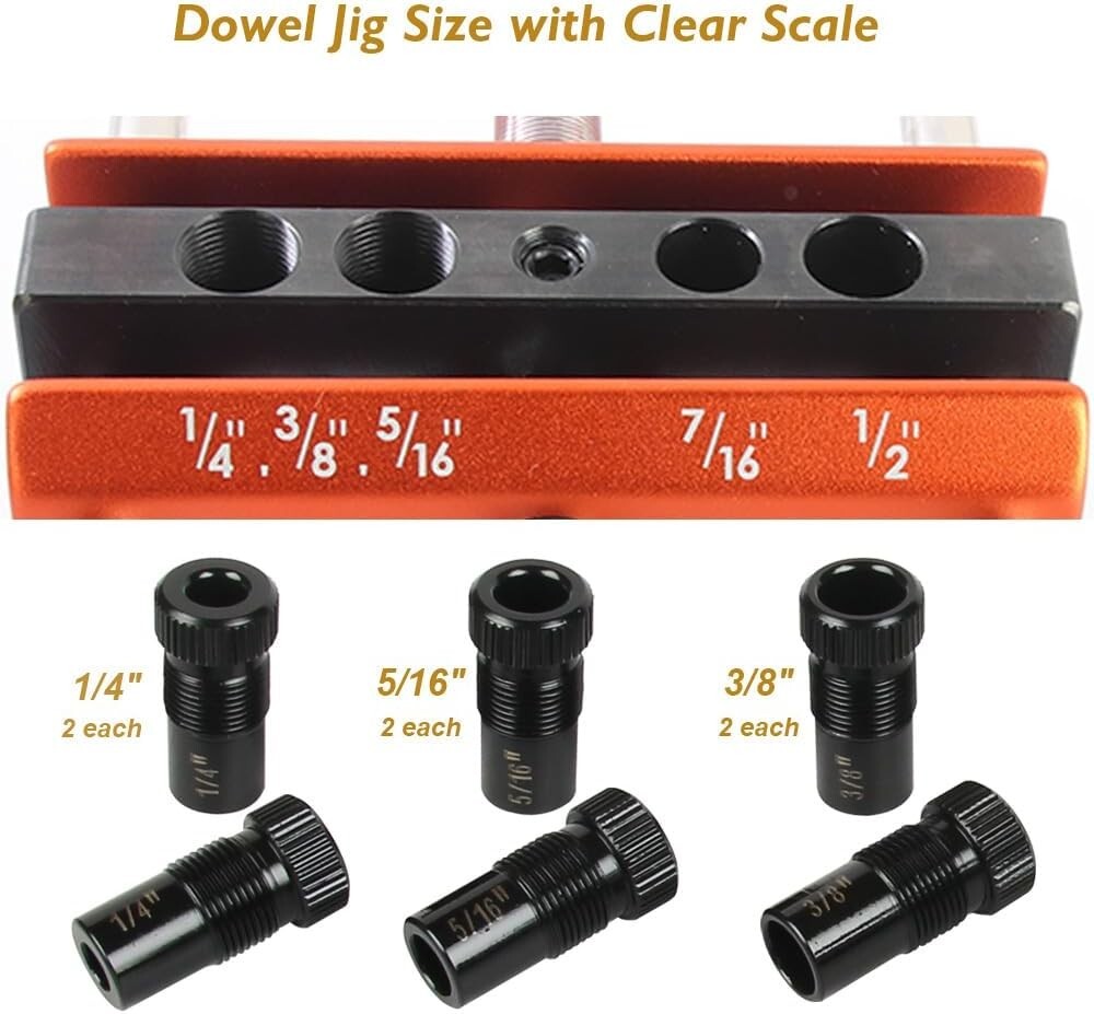 All-in-One Doweling Jig with Multiple Drill Sizes for Efficient Woodworking