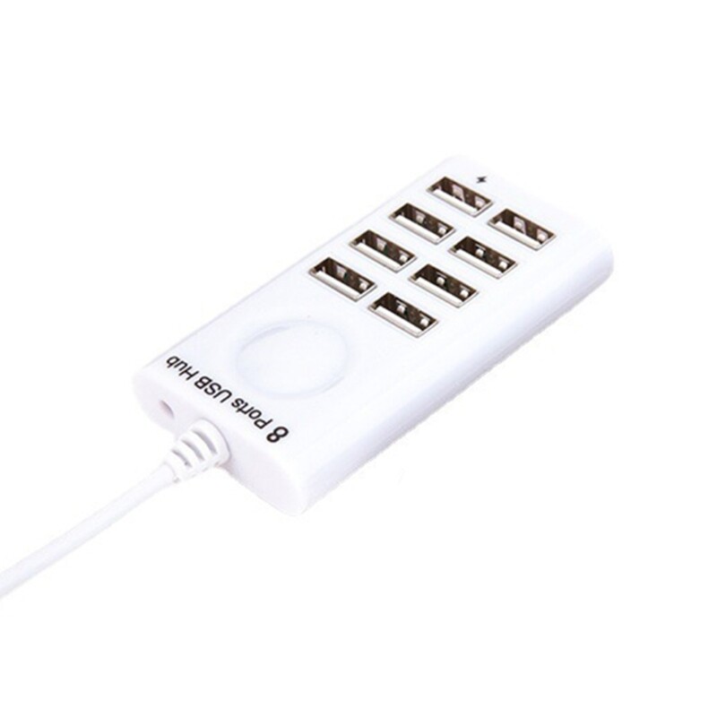 8Port USB 2.0 Hub with Current Protections 480Mbps Multiple Expander for