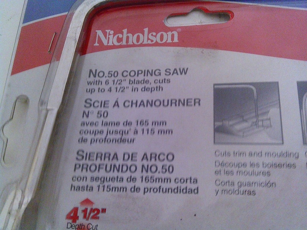 Nicholson No. 50 Coping Saw Model 80170