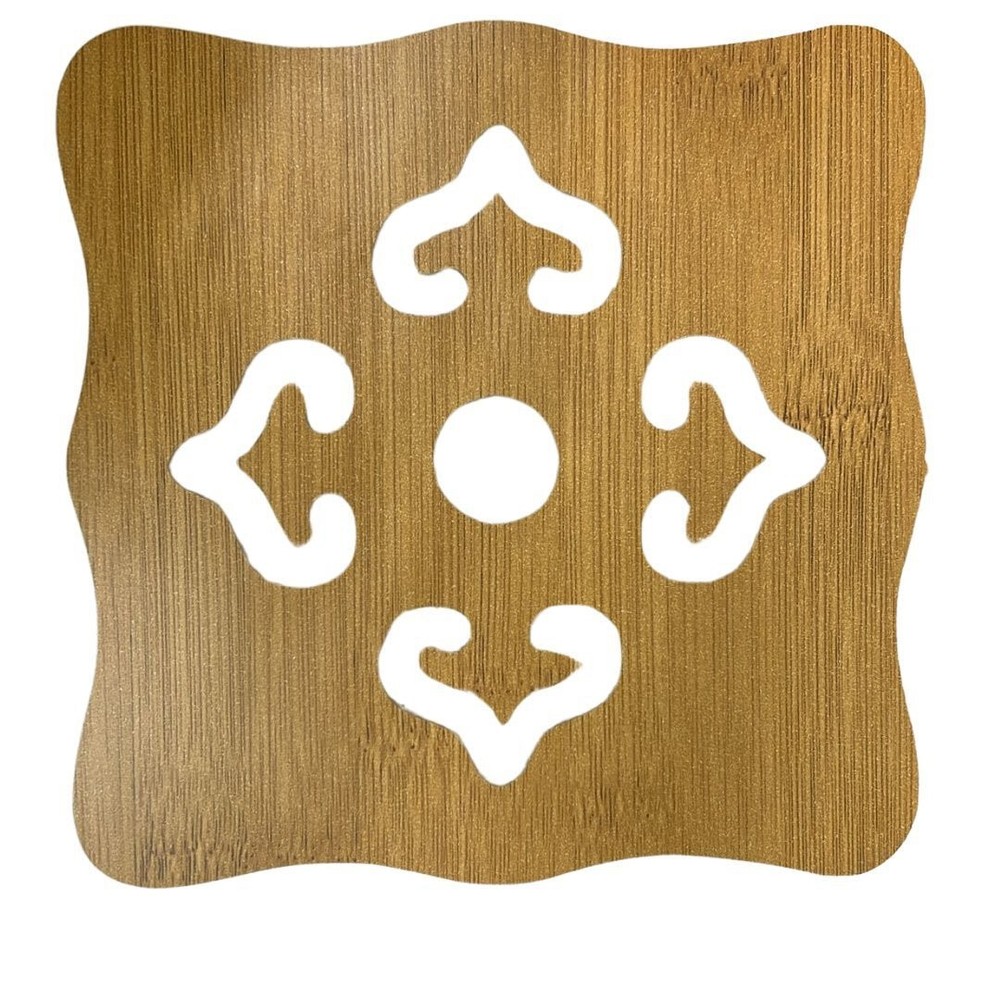 6.25X6.25 Inches Natural Bamboo Heat Pad 1pc