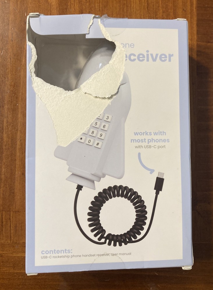 Rocket USB- C Phone Handset Receiver Adapter Cable | NEW DAMAGED BOX