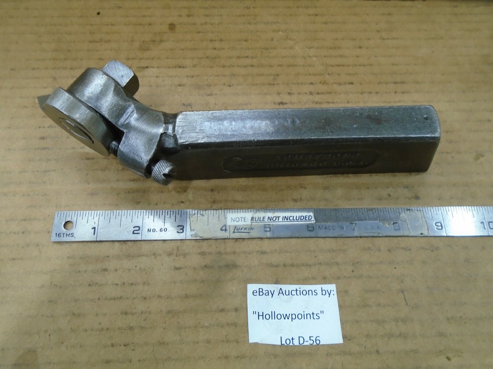 Armstrong No. 54 Lathe Threading 60 Degree Thread Tool w/ Holder D56