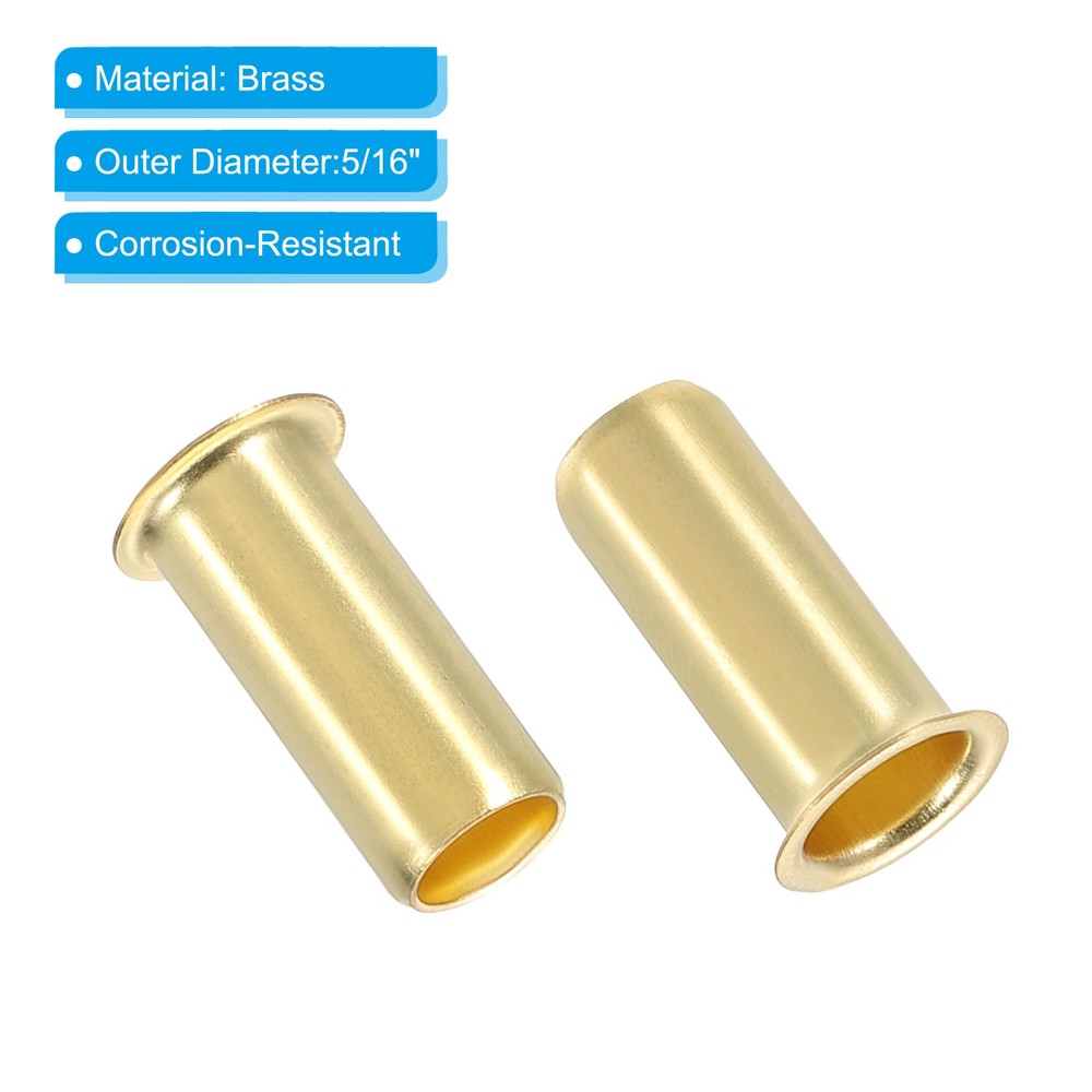 100Pack 5/16" Brass Compression Fittings Compression Insert Tube Fitting