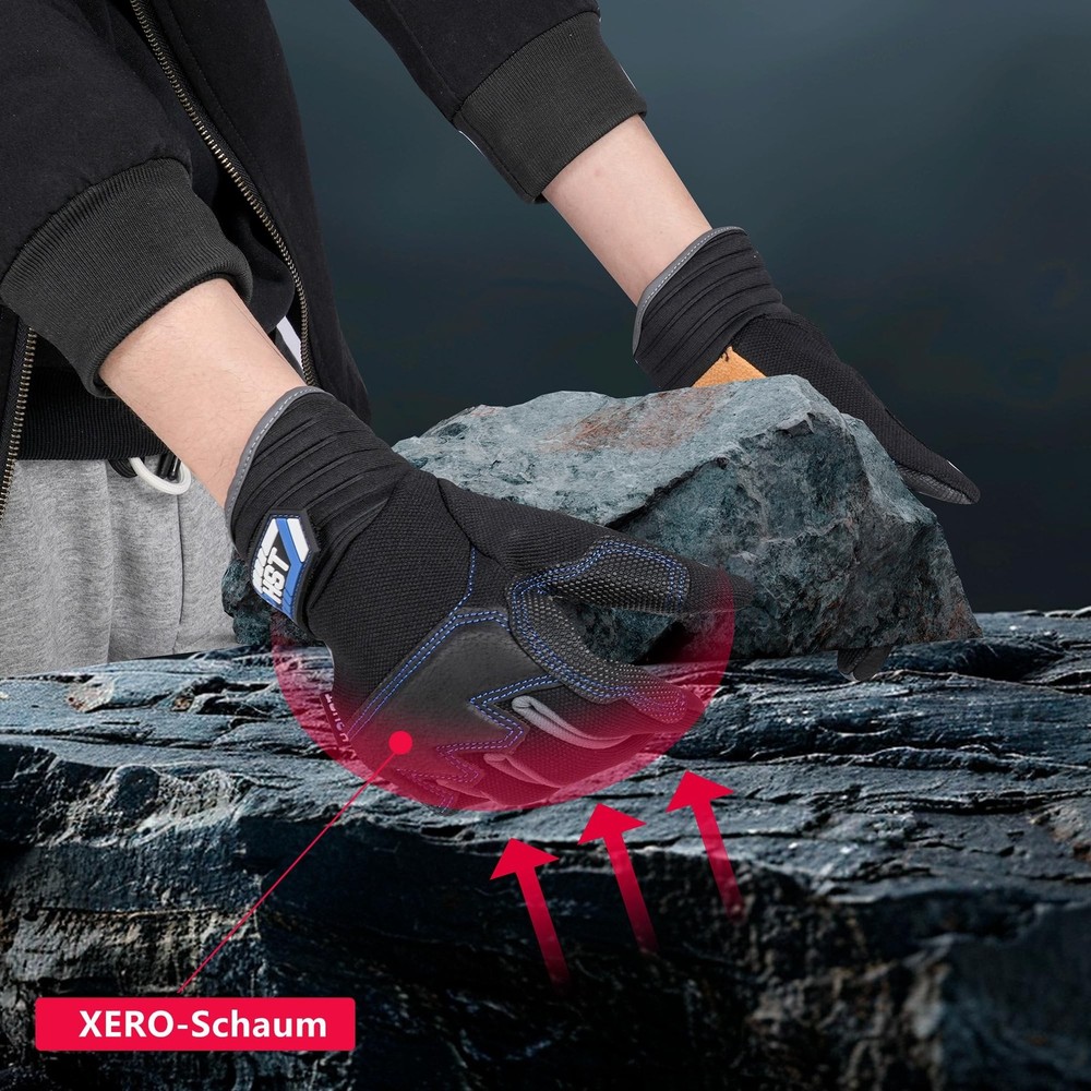 Work Gloves Leather Mechanic Touchscreen Working Construction Glove
