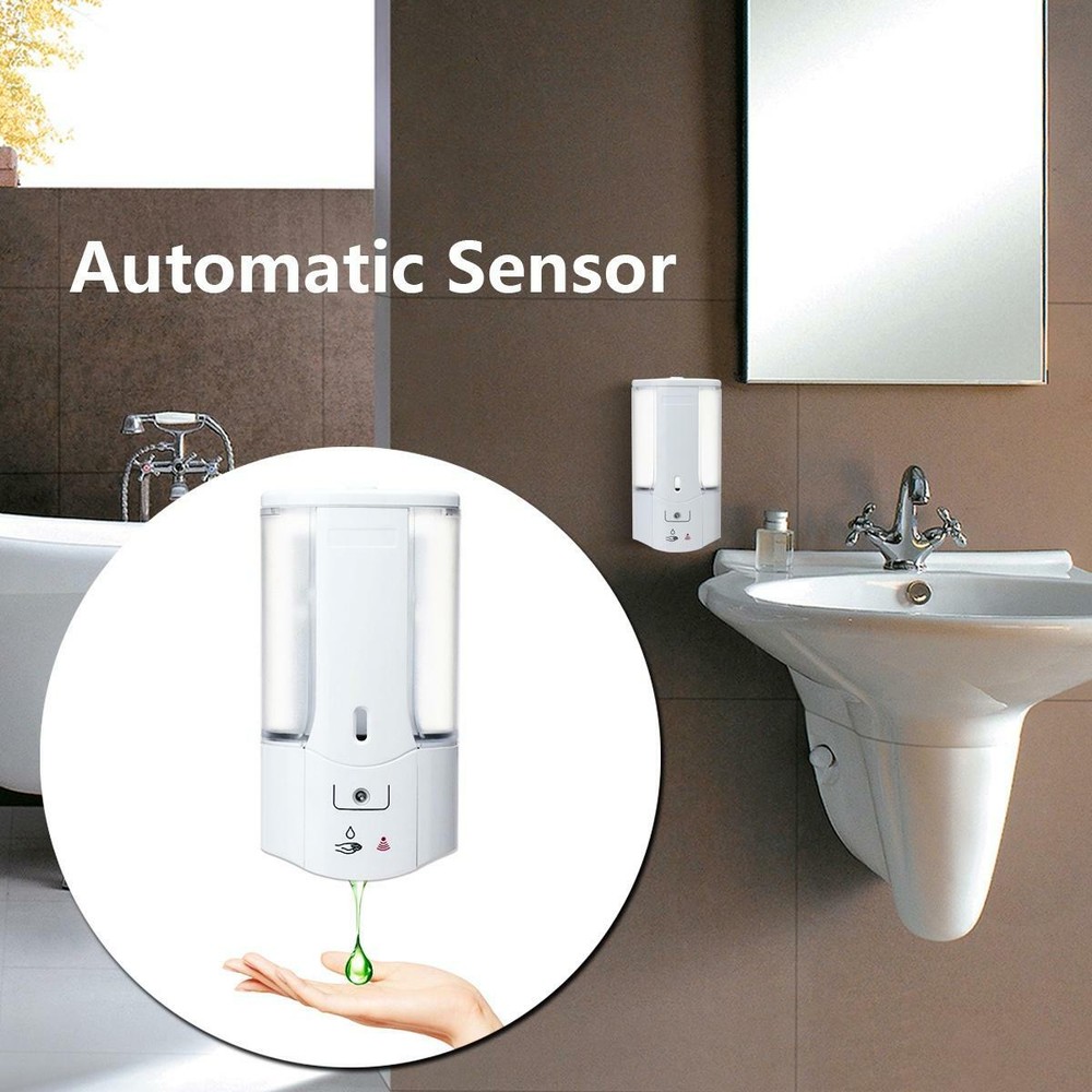 Wall Mounted Automatic Infrared Sensor Hand-Free Soap Dispenser Home Office Scho