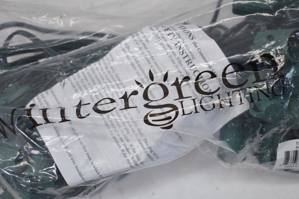 Wintergreen Lighting C9 E17 Base Light Stringer 7 AMP SPT 1 Green Wire