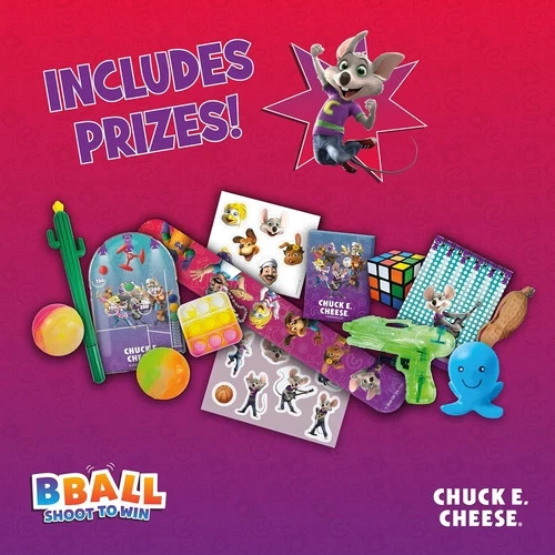Chuck E. Cheese Basketball Tabletop Game Includes 15 Prizes – Mini Arcade Style