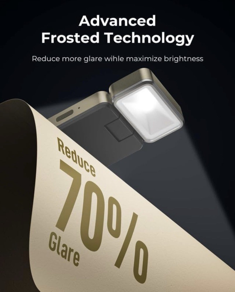86lux Reading Light Rechargeable Book Light for Reading in Bed Ultralight Cli...
