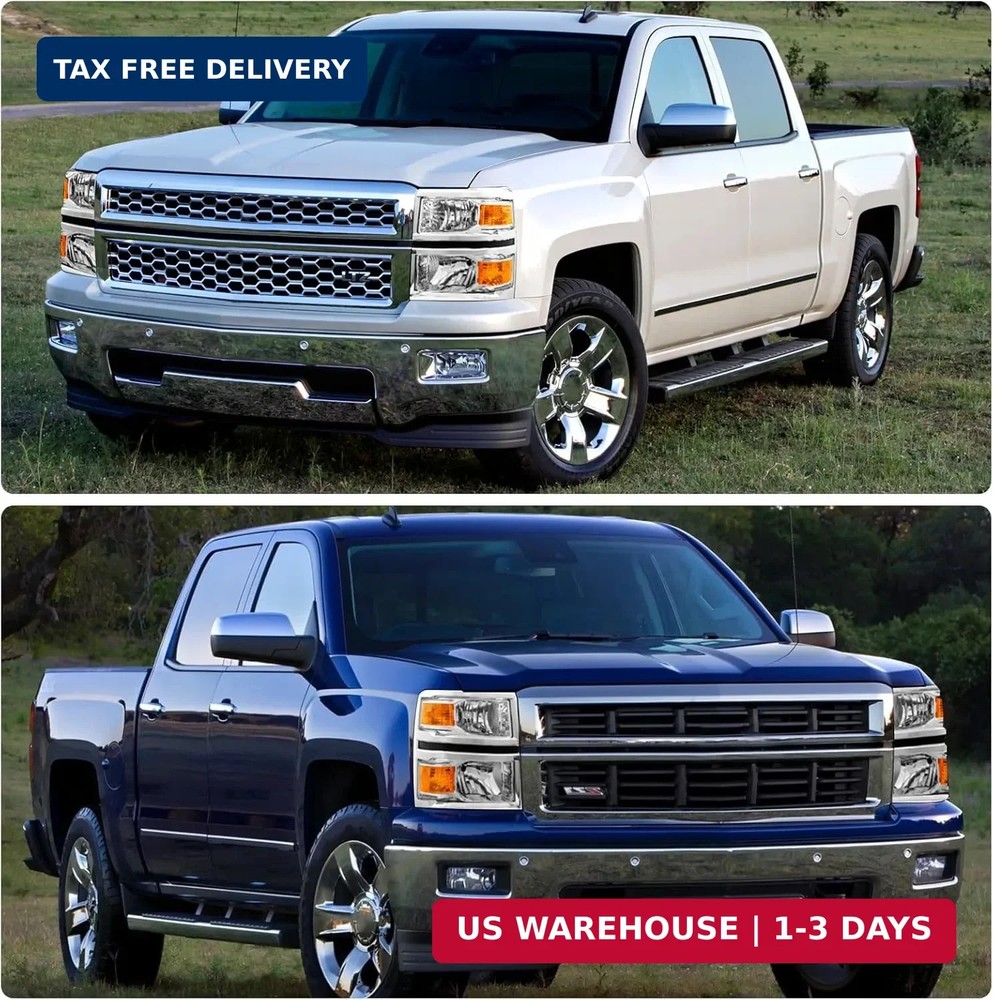 for 2014 2015 Chevy Silverado 1500 Headlight Assembly Halogen Factory OE Style C
