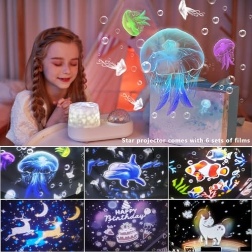 Ocean Wave & Light Projector - 10 Colors, 6 Film Sets, Timer & 360 Rotation
