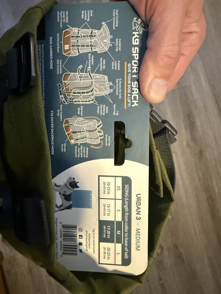 Patch Urban 3 Dog Backpack In Medium
