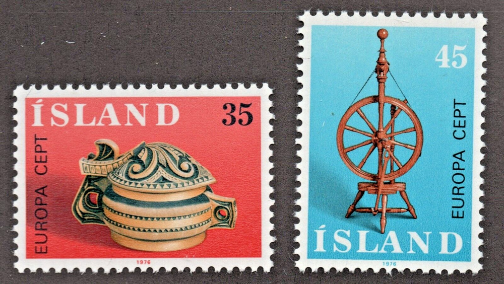 Iceland (1976) - Scott # 490 - 491, MNH