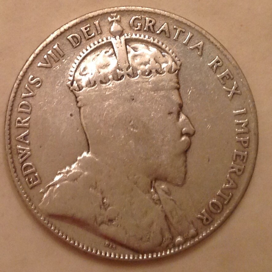1909  Newfoundland Canada  Edward VII 50 Cents cd
