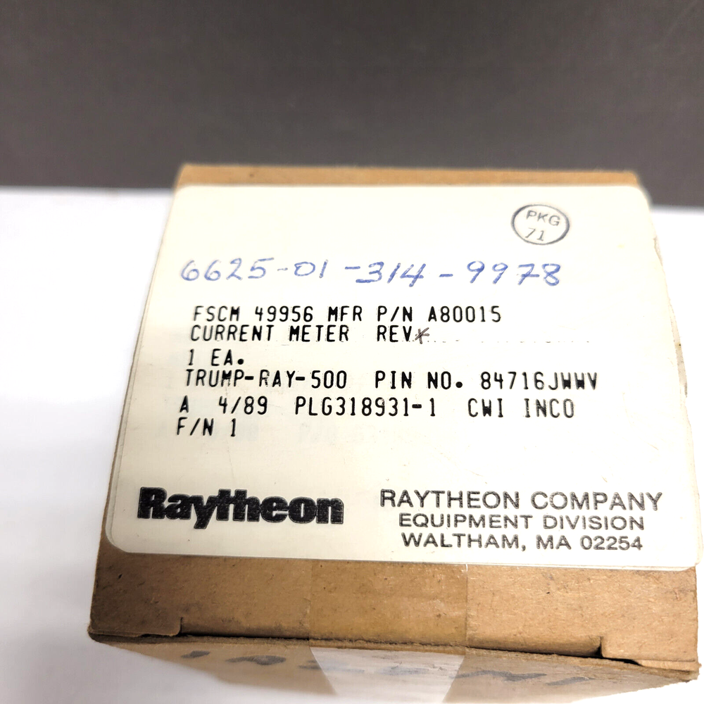 6625-01-314-9978 Ammeter A80015