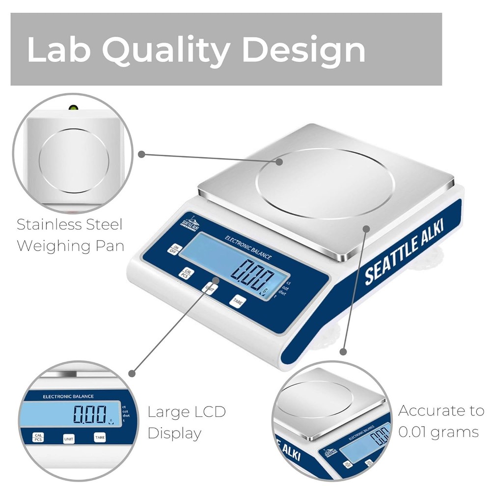 Fristaden Lab Seattle Alki Scientific Analytical Precision Scale, Upto 2000 Lbs