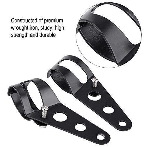 33-45mm Fork Headlight Mounting Bracket, Universal Motorcycle Headlight Black