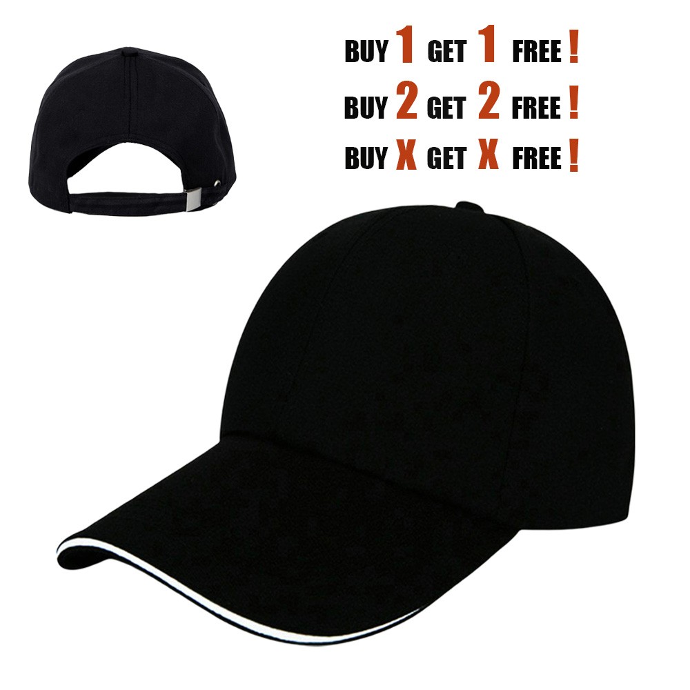 Polo Style 100% Cotton Baseball Cap Golf Hat Adjustable Plain Solid Sun Hat