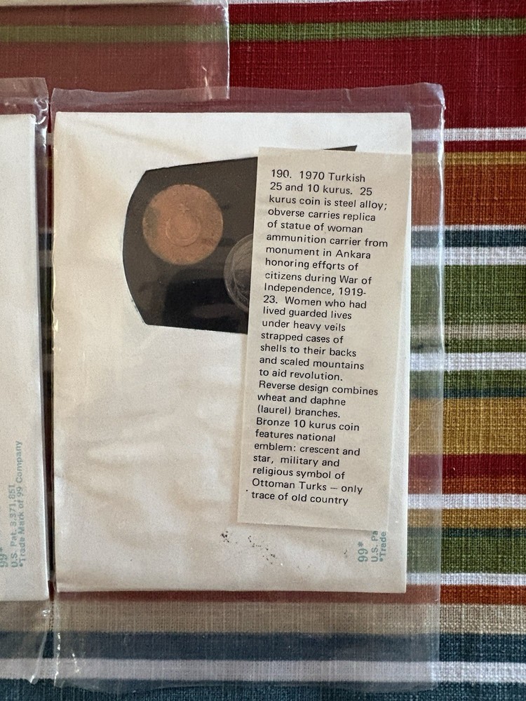 Three Turkish COIN SETS 1970 First Day Covers