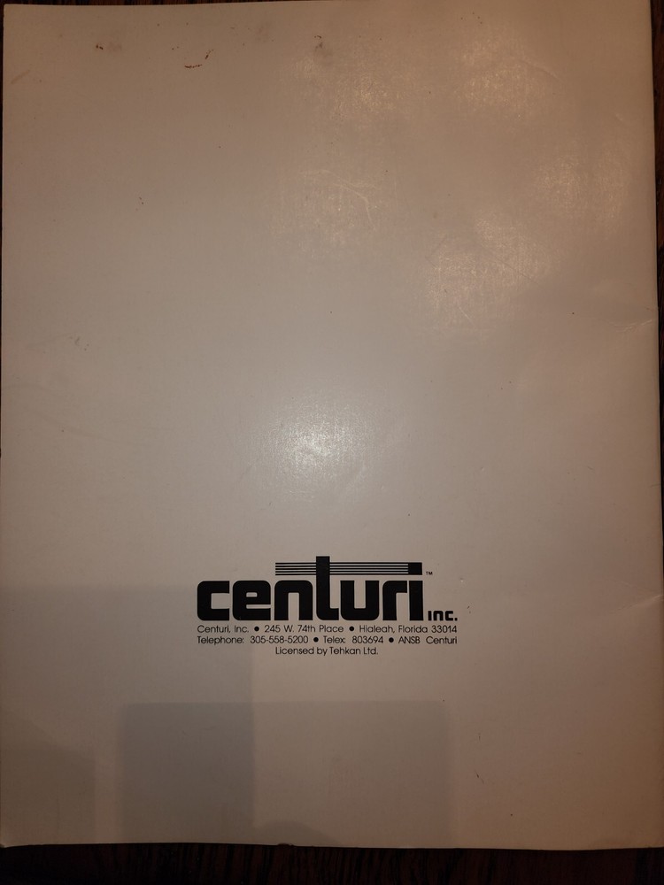 Time Pilot Manual + Schematics Arcade Centuri