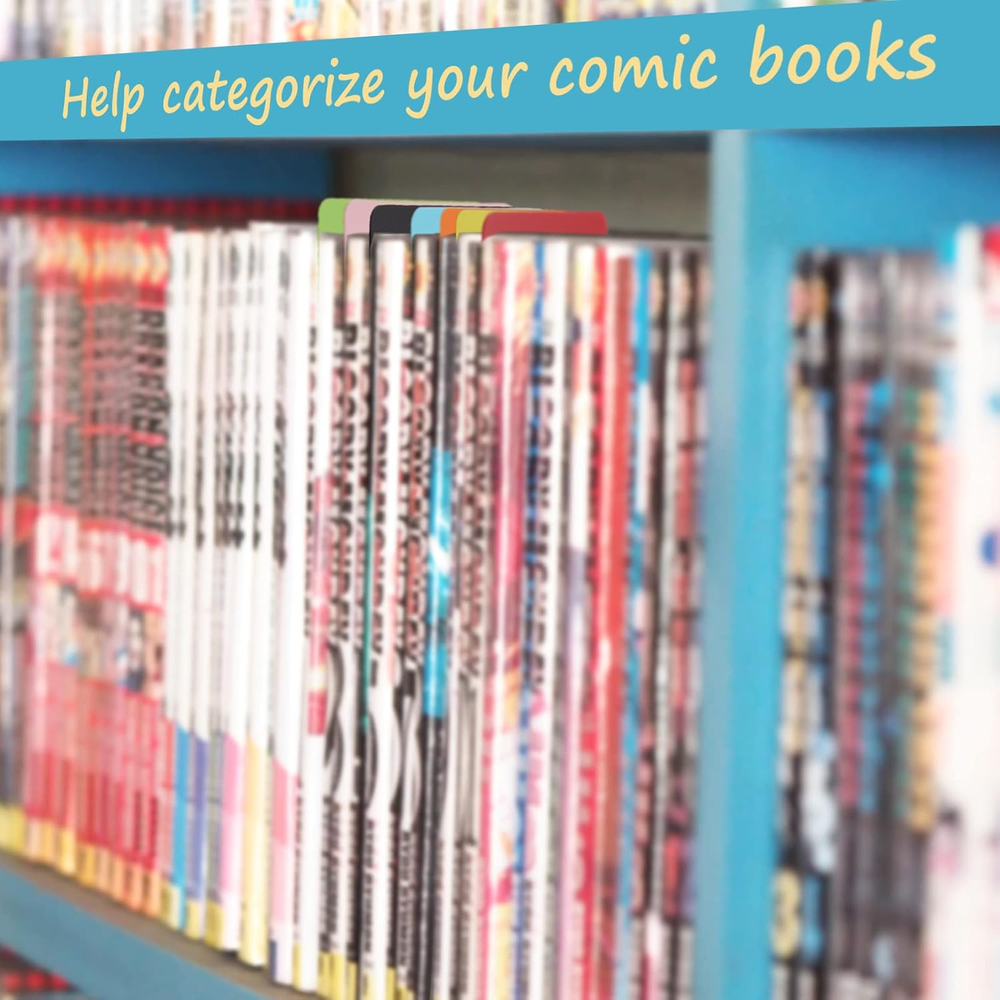 Comic Book Dividers Multicolor Frosted Card Separator with Tabs Large Plastic Co